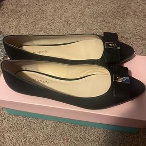 Black Kate Spade flats - size 9, great condition